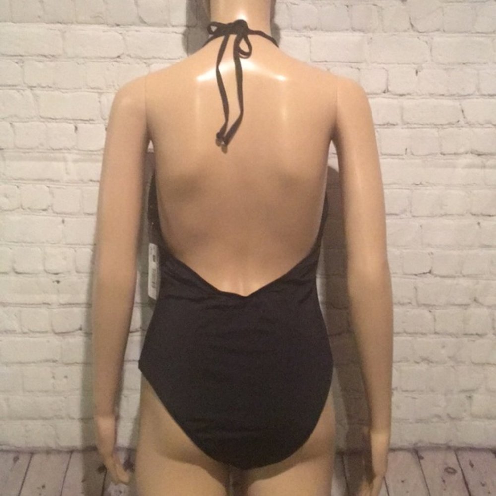 Dippin' Daisy's Black Lace-up Halter Monokini Sz L - Picture 6 of 6